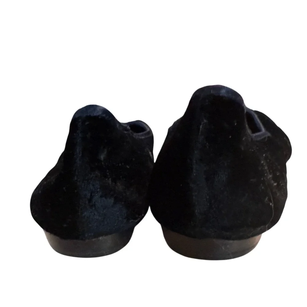 Lauren Ralph Lauren Black‎ Velvet Rhinestone Ballet Flats Shoes Women Size 9.5